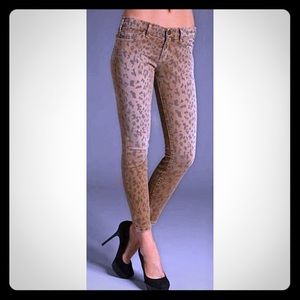 Current Elliott The Stiletto Leopard Jeans size 24