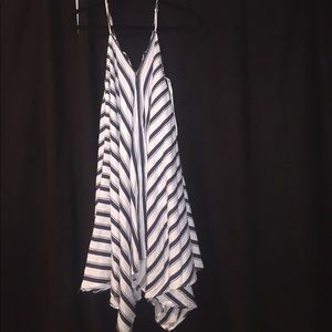 Navy/White Striped Dress