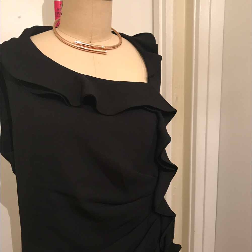 Lauren Ralph Lauren Black Ruffle Dress