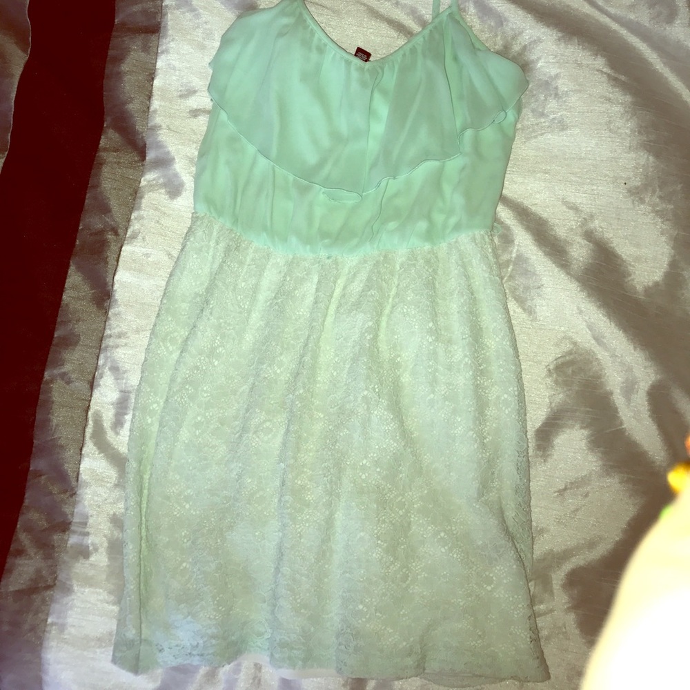 Mint lace dress