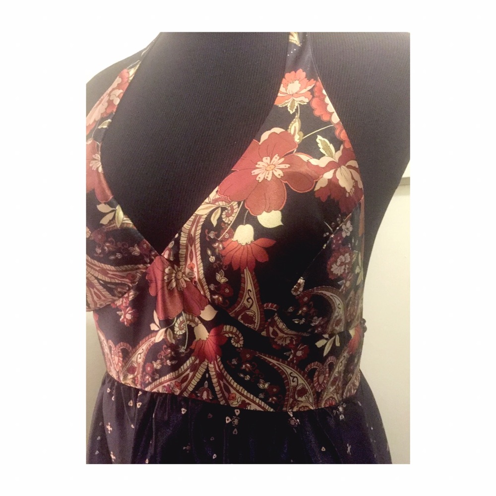 END OF SUMMER SALE! Floral Boho Halter Gown