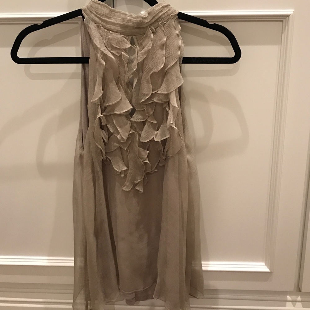 Beautiful grey sleeveless blouse