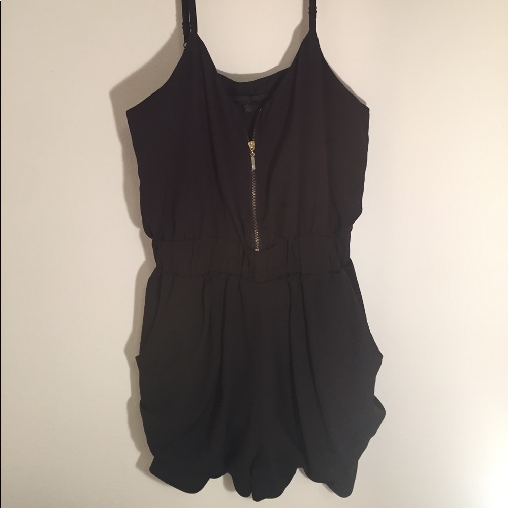 Black VIP Up Romper