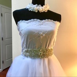 Aurora Borealis stones set on satin