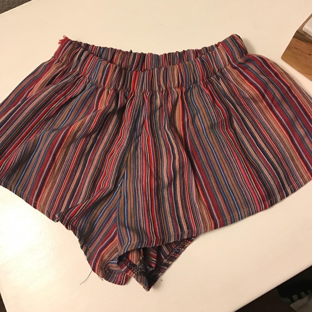 Brandy Melville elastic stripe shorts
