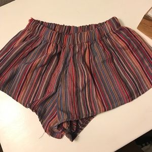 Brandy Melville elastic stripe shorts
