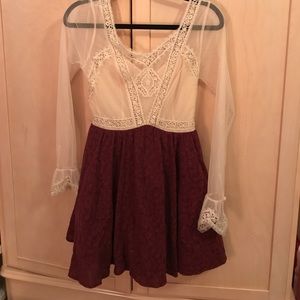 Victorian style Free People lace dress