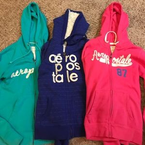 Lot of 3 Aeropostale hoodies.