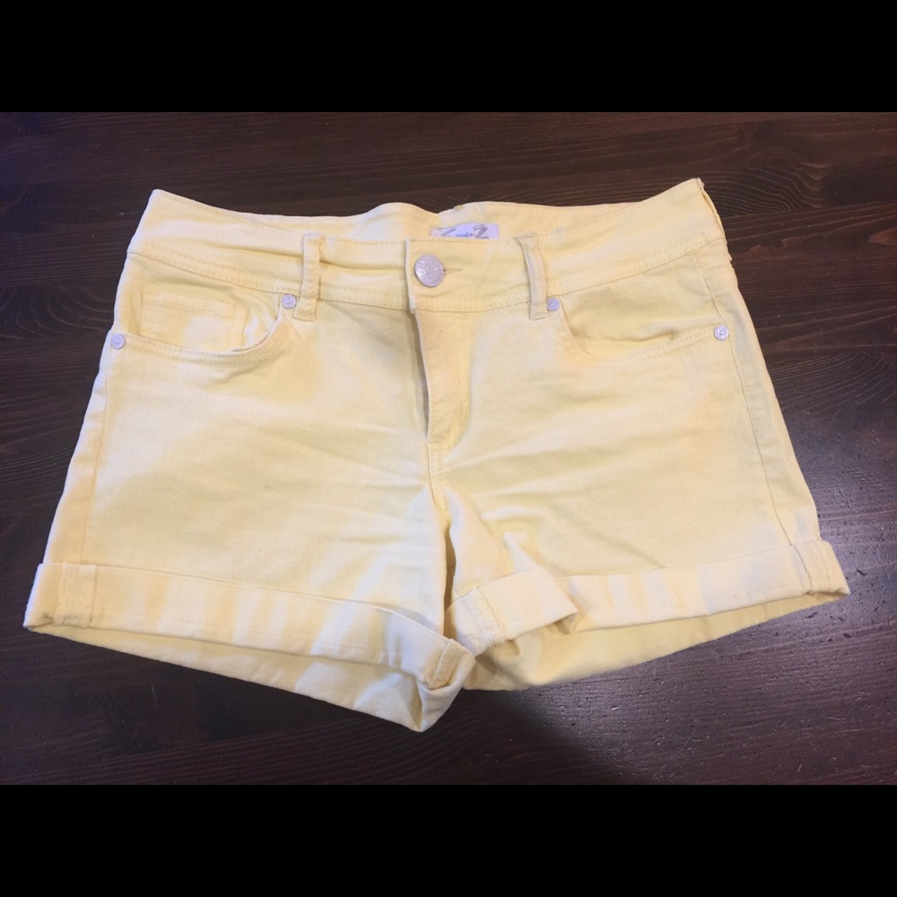 Lemon colored shorts