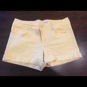 Lemon colored shorts