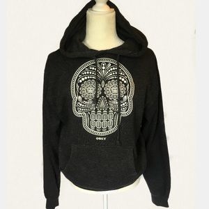 Women's obey sugar skull hoody