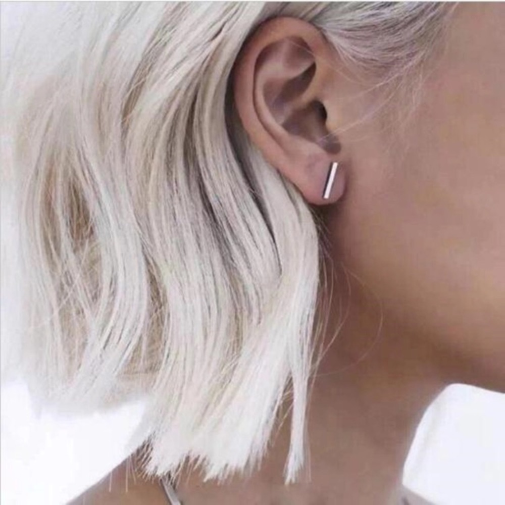 Bar Earrings in Silver and Gold ➖