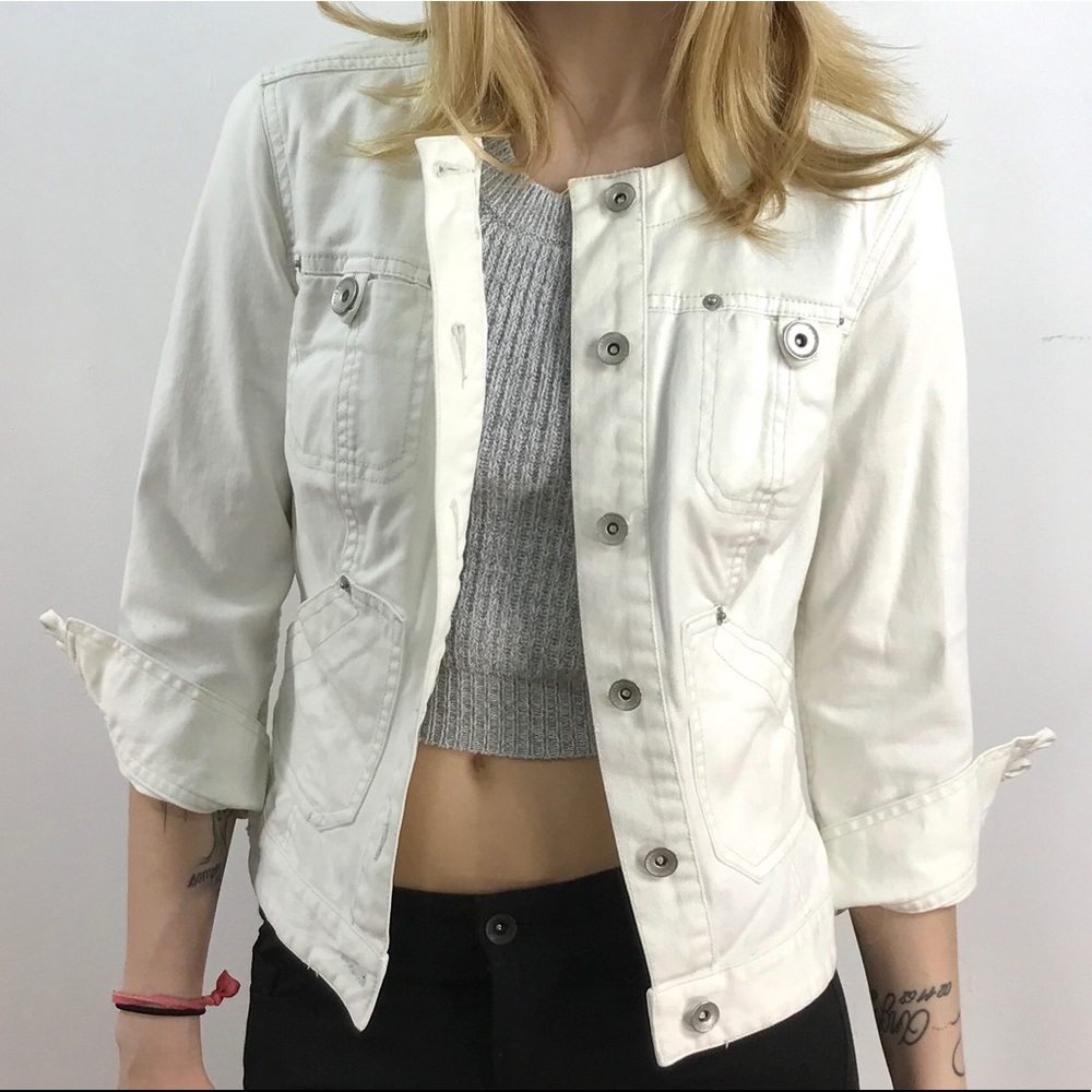 Calvin Klein Jeans White Jean Jacket