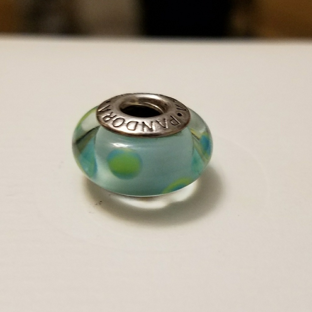 Blue and green dotted charm