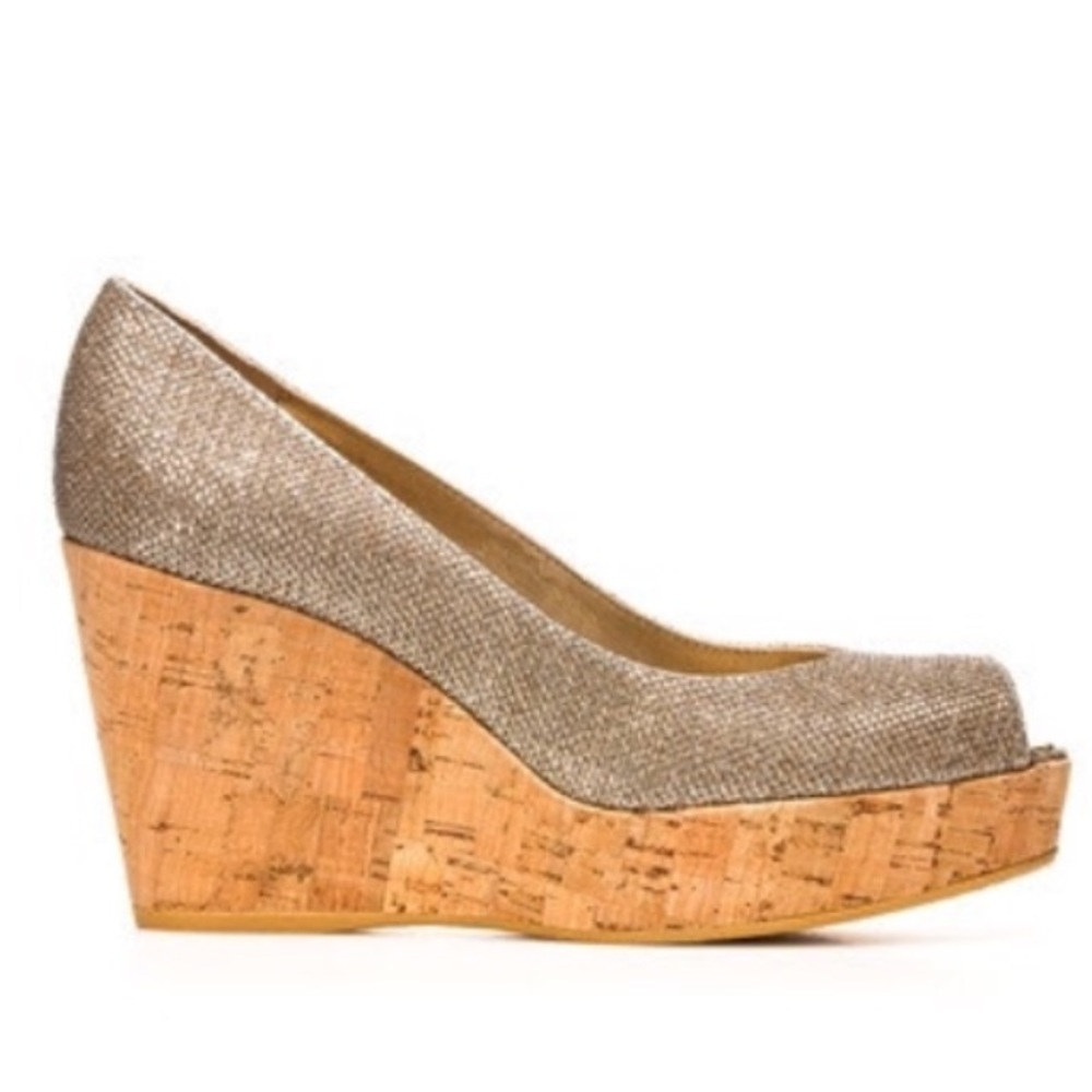 Stuart Weitzman Anna Peep Toe Wedges