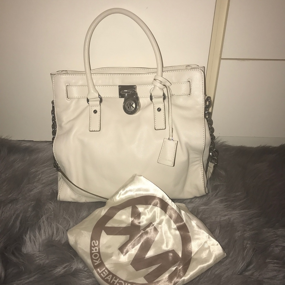NWT Michel Kors Vanilla Ivory Hamilton Purse