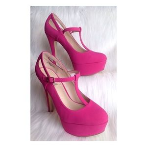 Anne Michelle Realove-64 T Strap High Heels