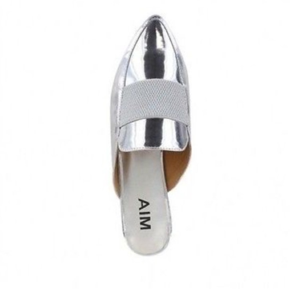 MIA Porsha Metallic Pointed Toe Slip-Ons Size 10