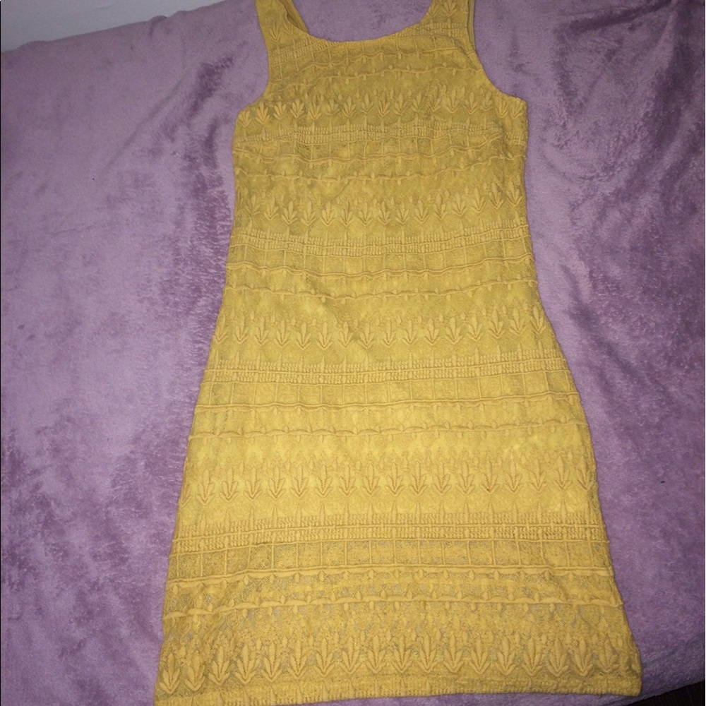 Mustard tight dress