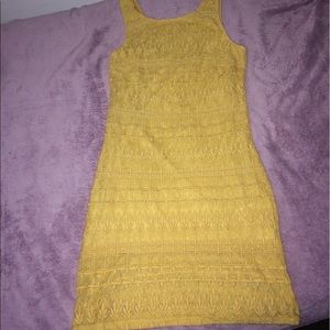 Mustard tight dress