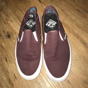 Maroon Slip On Vans