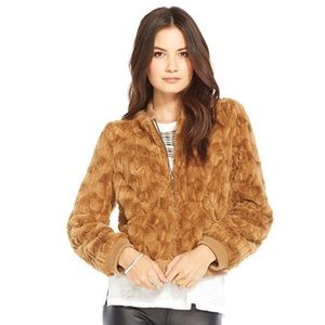 Chaser Vintage Faux Fur Bomber Jacket
