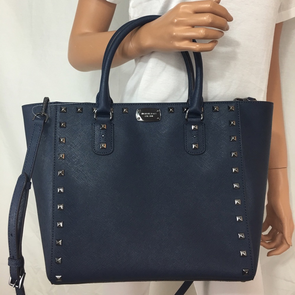 NWT MK Saffiano Leather Stud Handbag