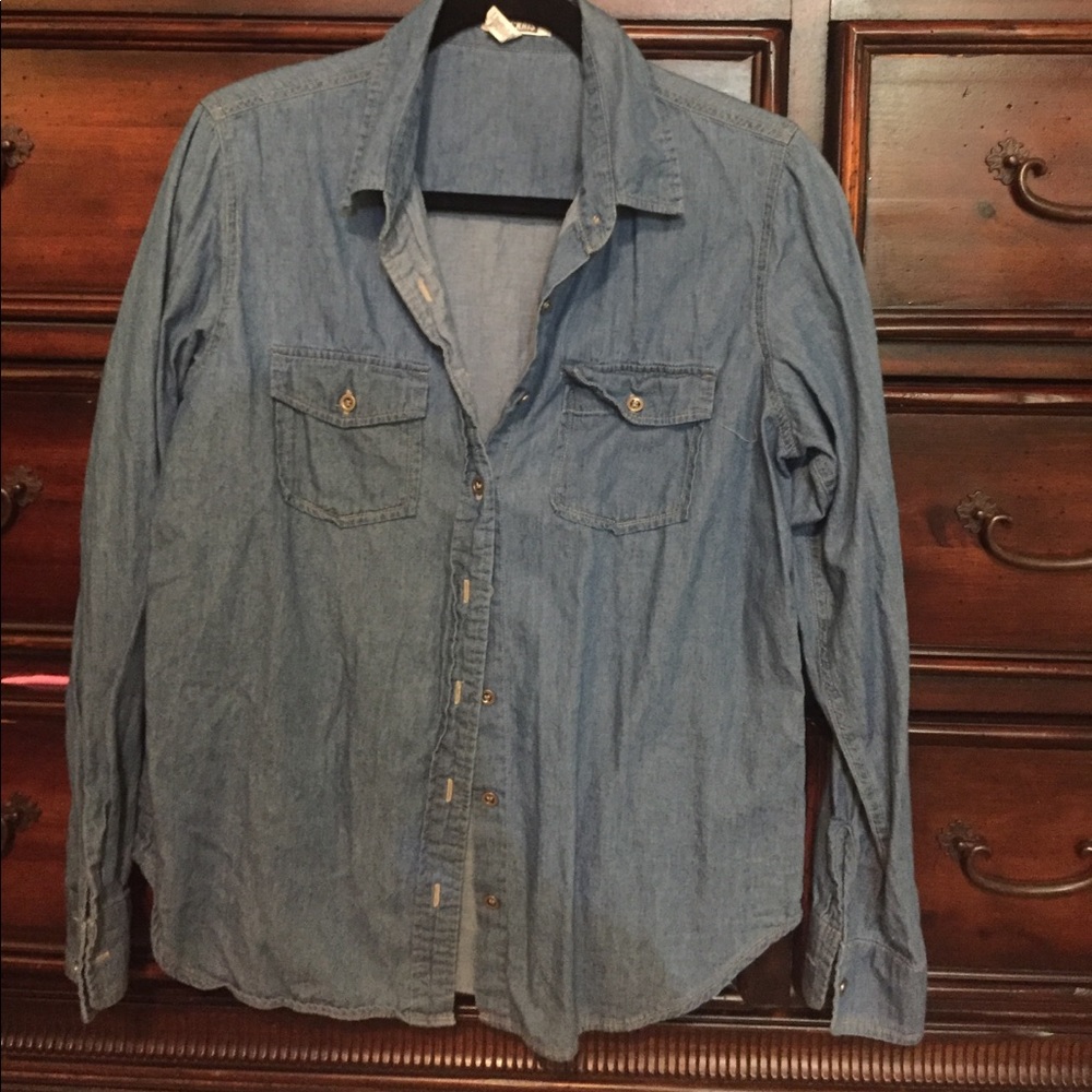 Button down denim shirt