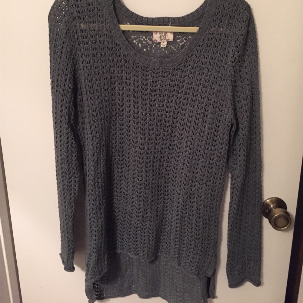 Olive Green Lace Sweater