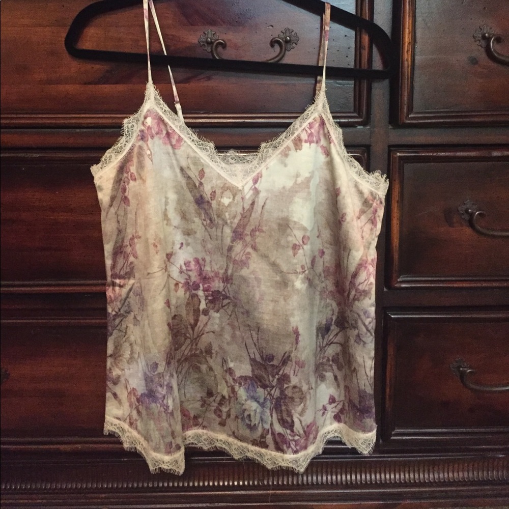 Lace trim cami tank
