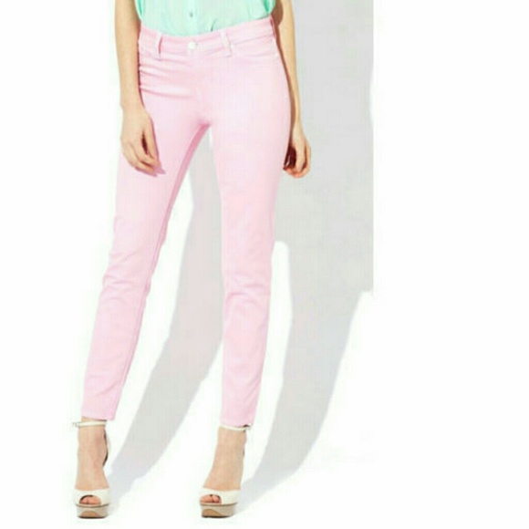 Pink Dip-Dye Skinny Jeans Jeggings - Picture 3 of 8