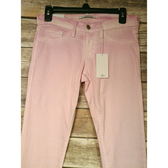Pink Dip-Dye Skinny Jeans Jeggings - Picture 8 of 8