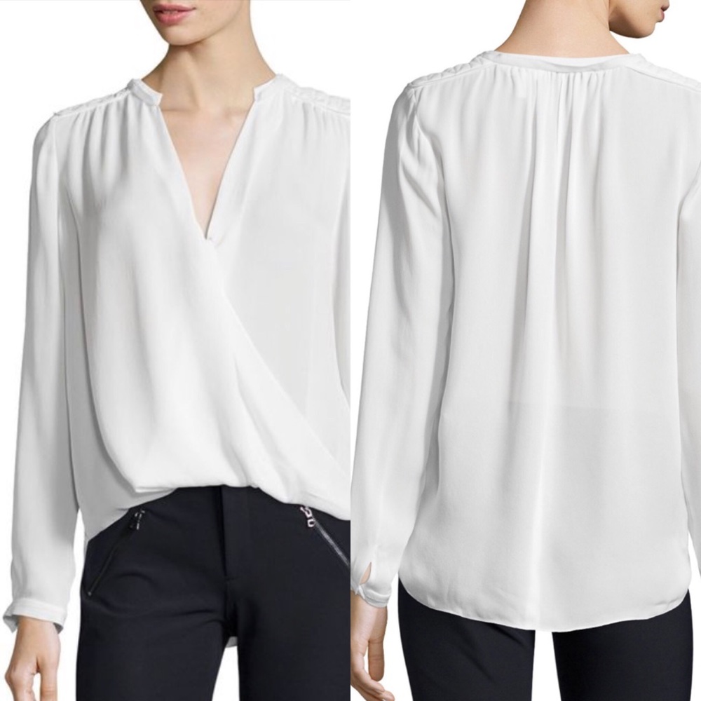 ✨HPx2!✨NWT Rebecca Taylor Pink Silk Top - Picture 3 of 7