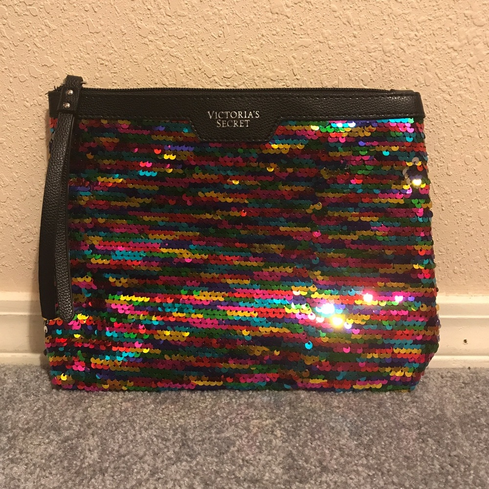 Multicolored Sequined Victoria's Secret Clutch