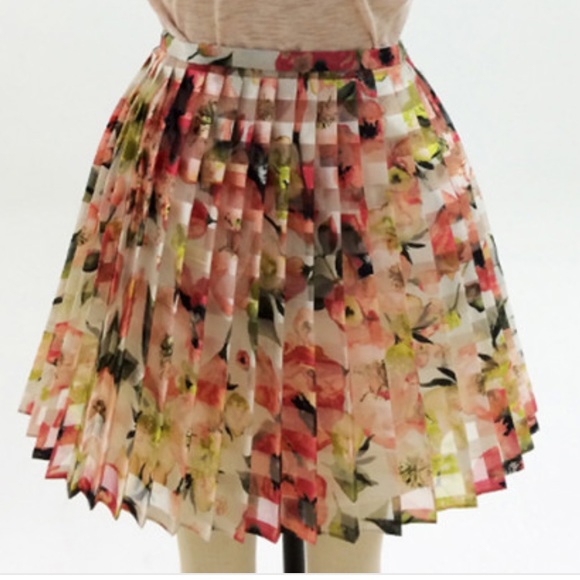 🎈SALE ALLI K Organza Floral Pleated Skirt -SK-26 - Picture 3 of 3