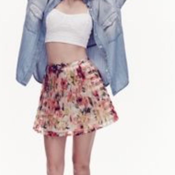 🎈SALE ALLI K Organza Floral Pleated Skirt -SK-26 - Picture 2 of 3