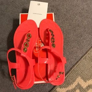 Coach Jelly Fuschia Sandals