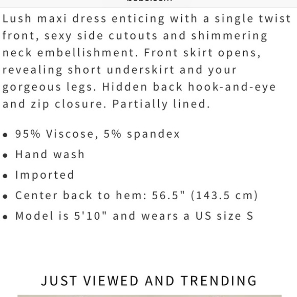 💕 Bebe Maxi Twist Dress. NWT Offers Welcomed ❤️ - Picture 5 of 8