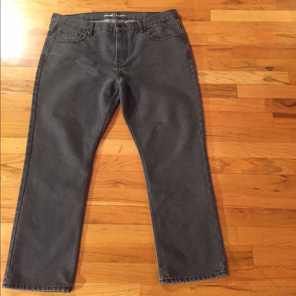 Old Navy gray jeans 40 X 29 slim straight