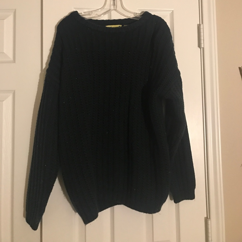 VINTAGE Green Cable Sweater Oversized