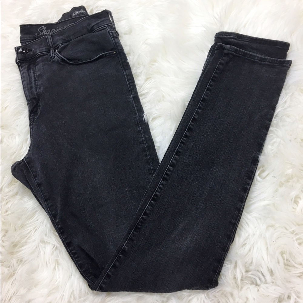 Faded Black Mid/High Rise Shaping Skinny Jeans