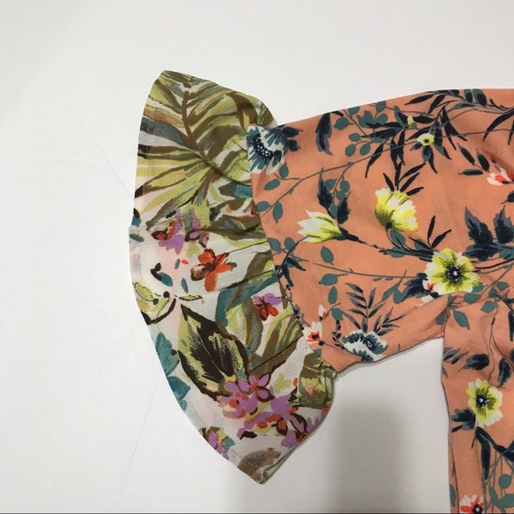 🎈SALE ANTHROPOLOGIE Fig & Flower Floral Top TO-17 - Picture 5 of 5