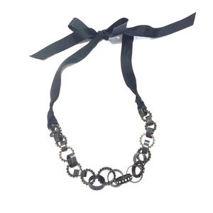 Necklace with ribbon tie closure from Loft