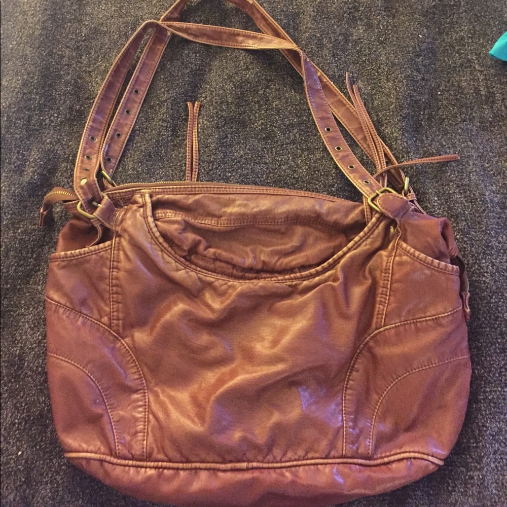 Brown Deux Lux bag from urban outfitters