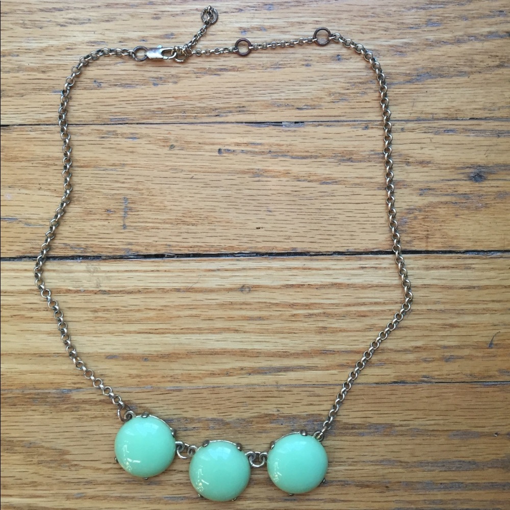 Mint three bubble necklace