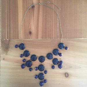 Navy blue large bubble necklace