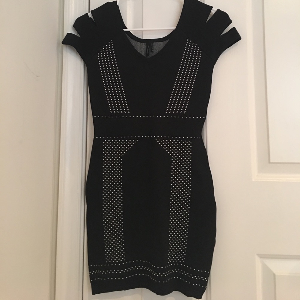 Black & White Bandage Mini Dress