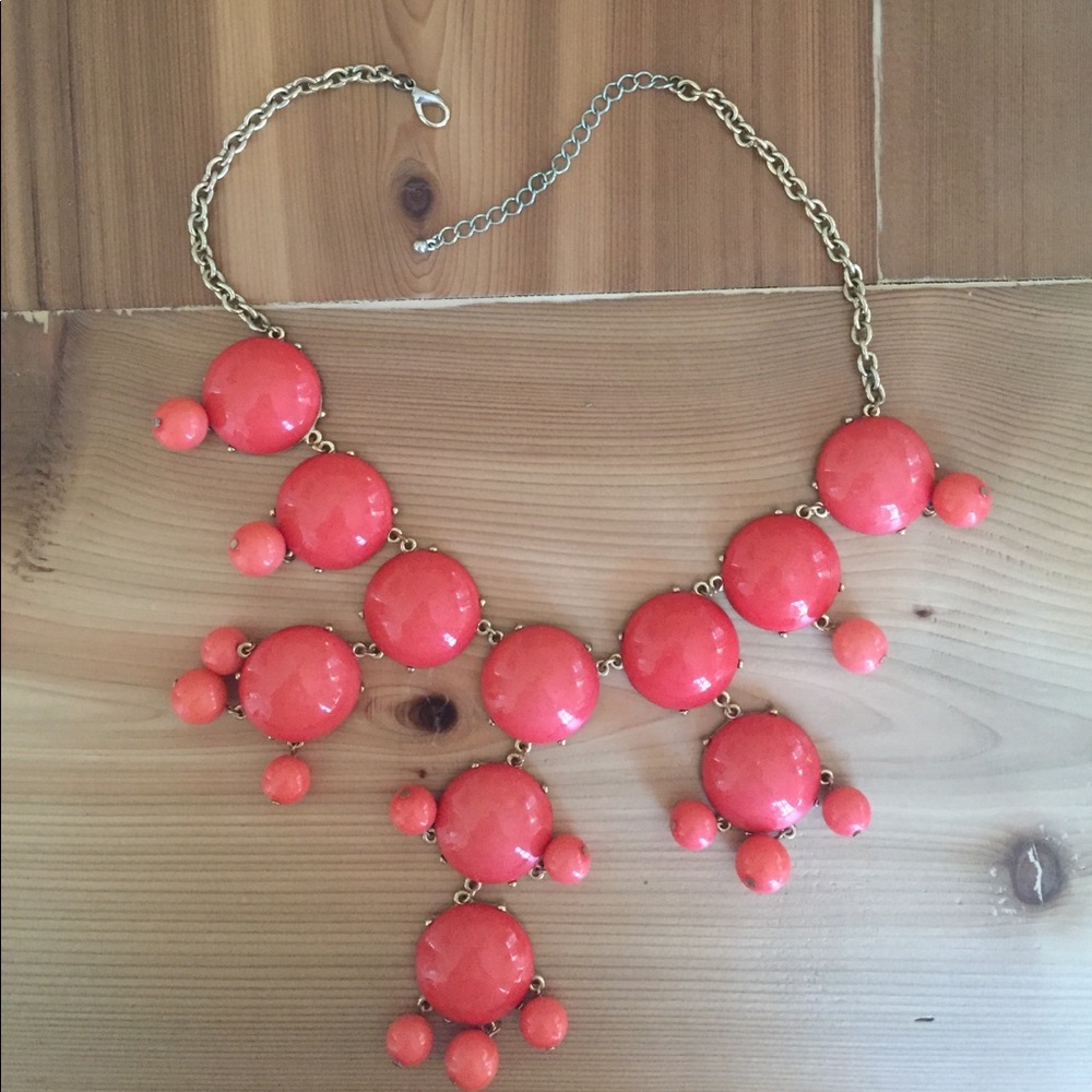 Coral bubble necklace plus earrings!