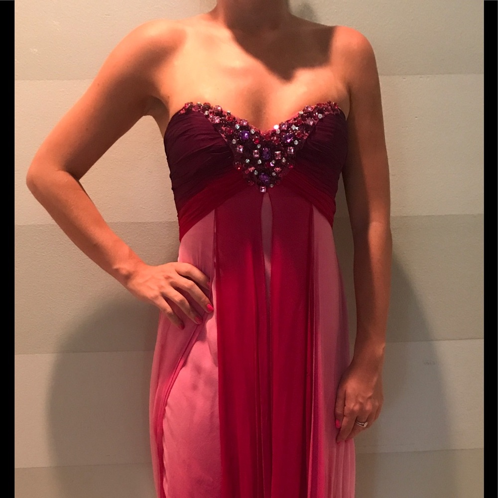 Pink Ombre Formal Gown