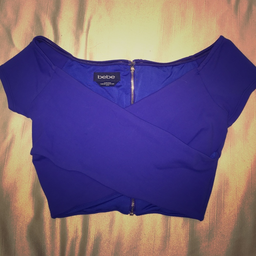 Royal Blue Criss-Cross Crop Top